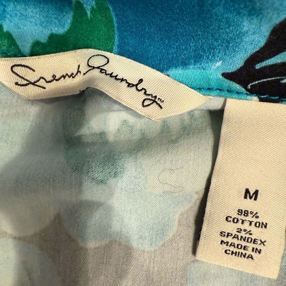 French Laundry Teal Floral Jean Jacket - Picture 2 of 12